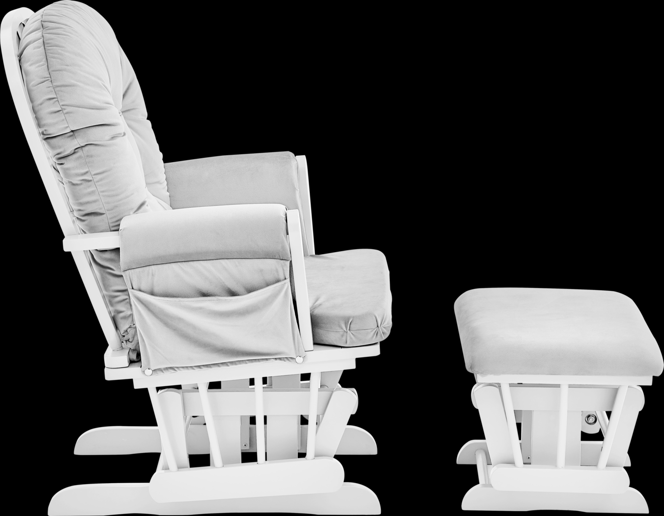 Nursery Coletta Light Gray Glider and Ottoman - Thumbnail - Image 3