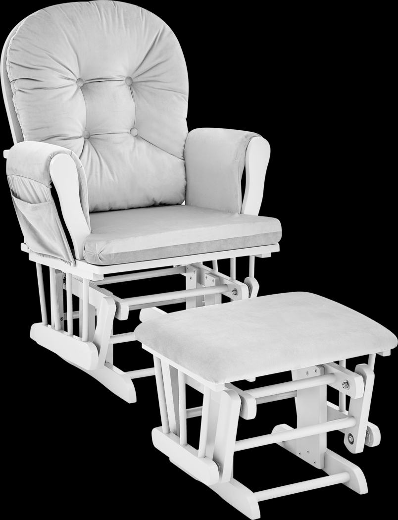 Nursery Coletta Light Gray Glider and Ottoman - Thumbnail - Image 1