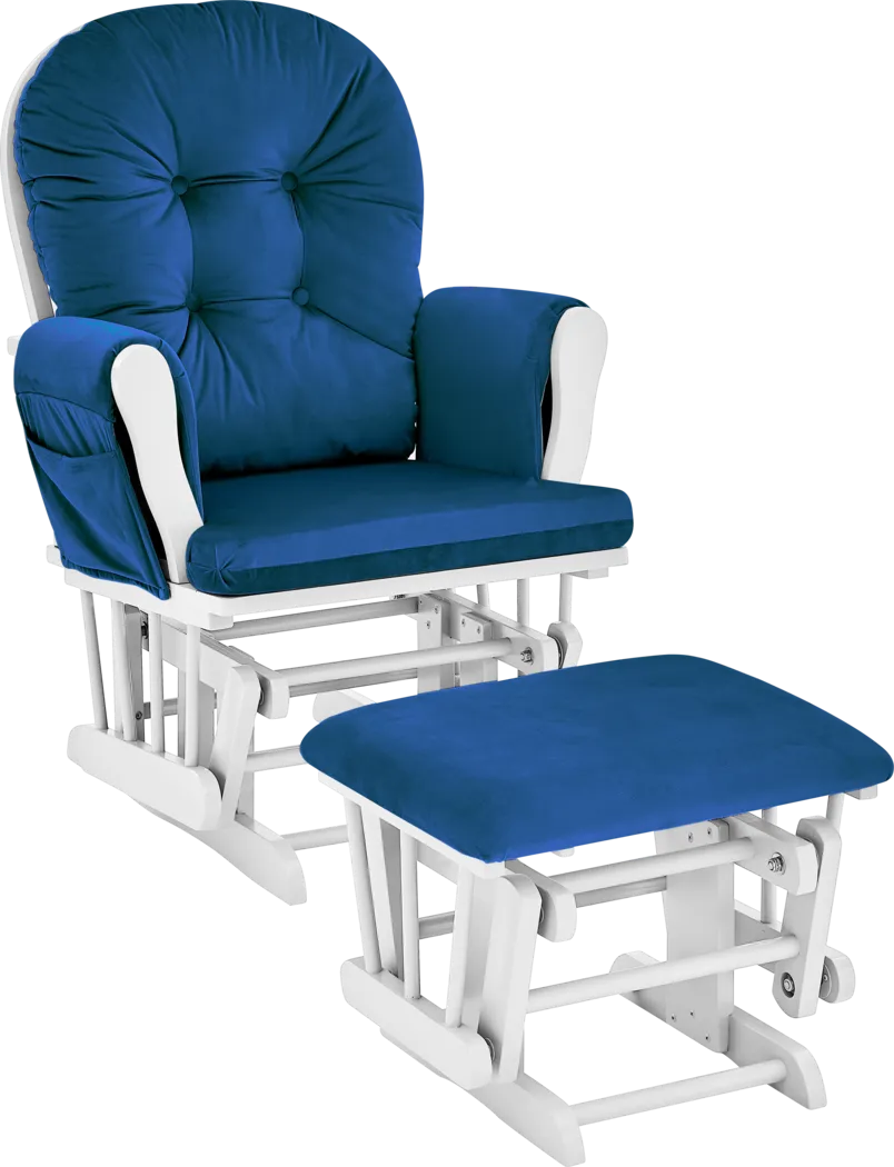 Nursery Coletta Navy Glider and Ottoman - Thumbnail - Image 1