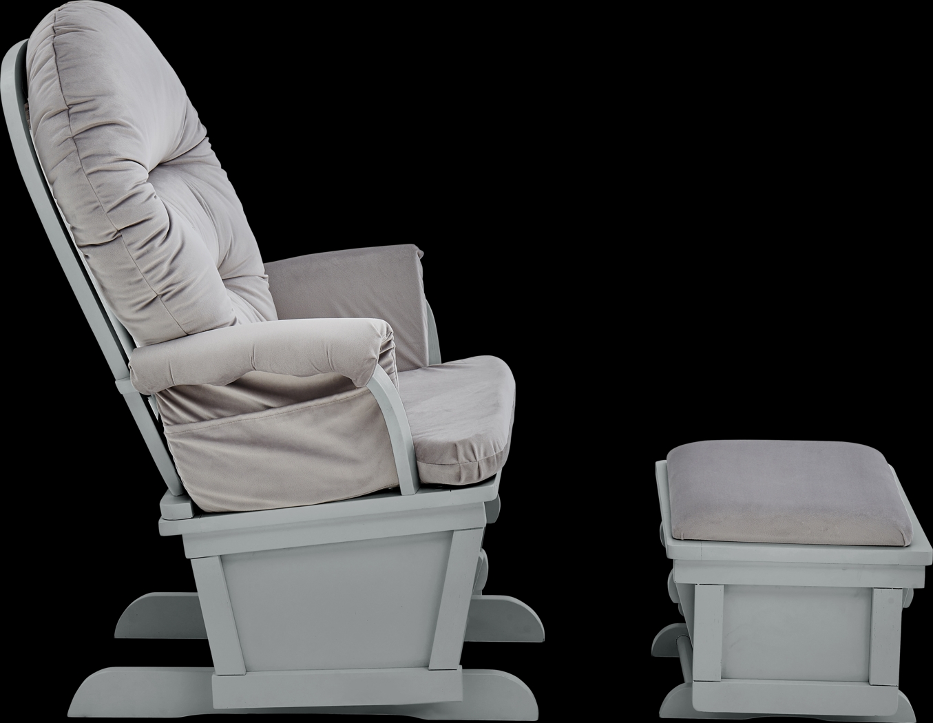 Nursery Faolan Dark Gray Glider and Ottoman - Thumbnail - Image 3
