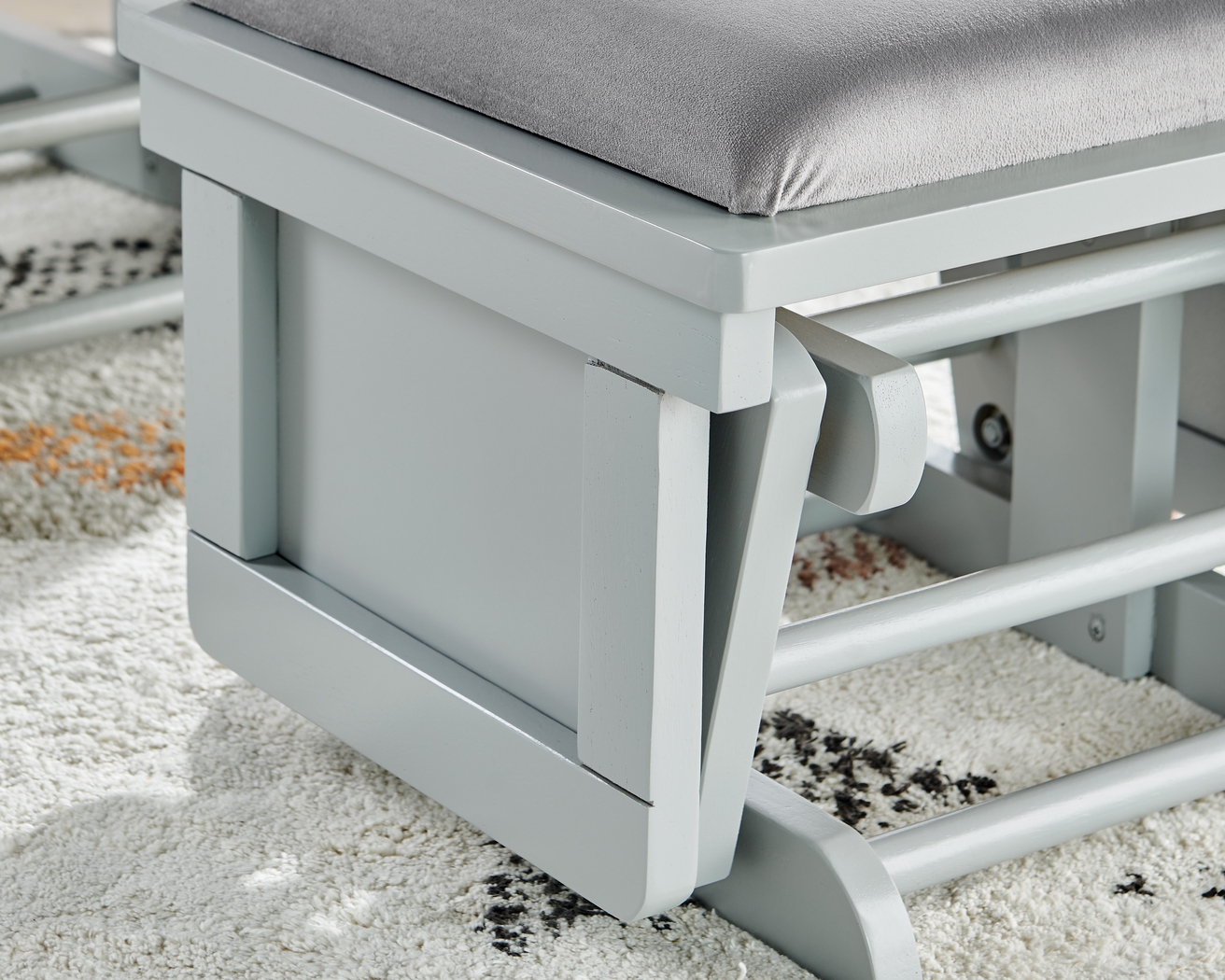 Nursery Faolan Dark Gray Glider and Ottoman - Thumbnail - Image 5