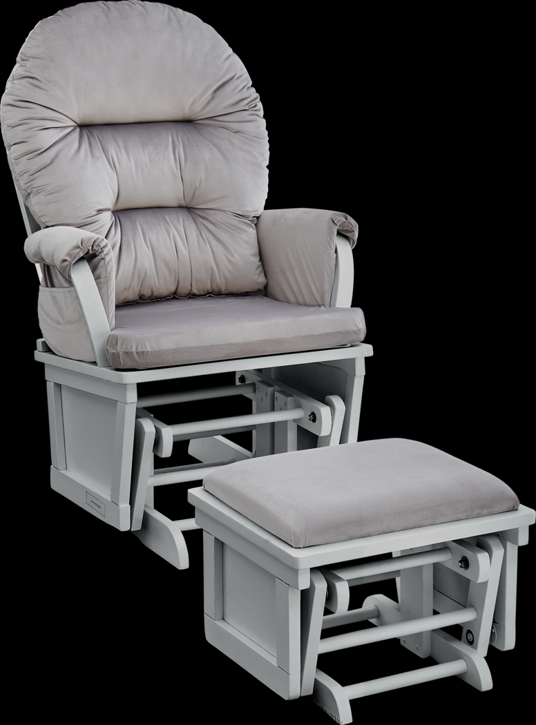 Nursery Faolan Dark Gray Glider and Ottoman - Thumbnail - Image 1