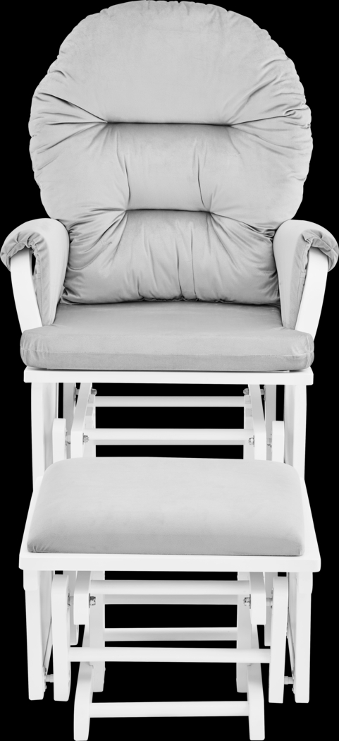 Nursery Faolan Light Gray Glider and Ottoman - Thumbnail - Image 2