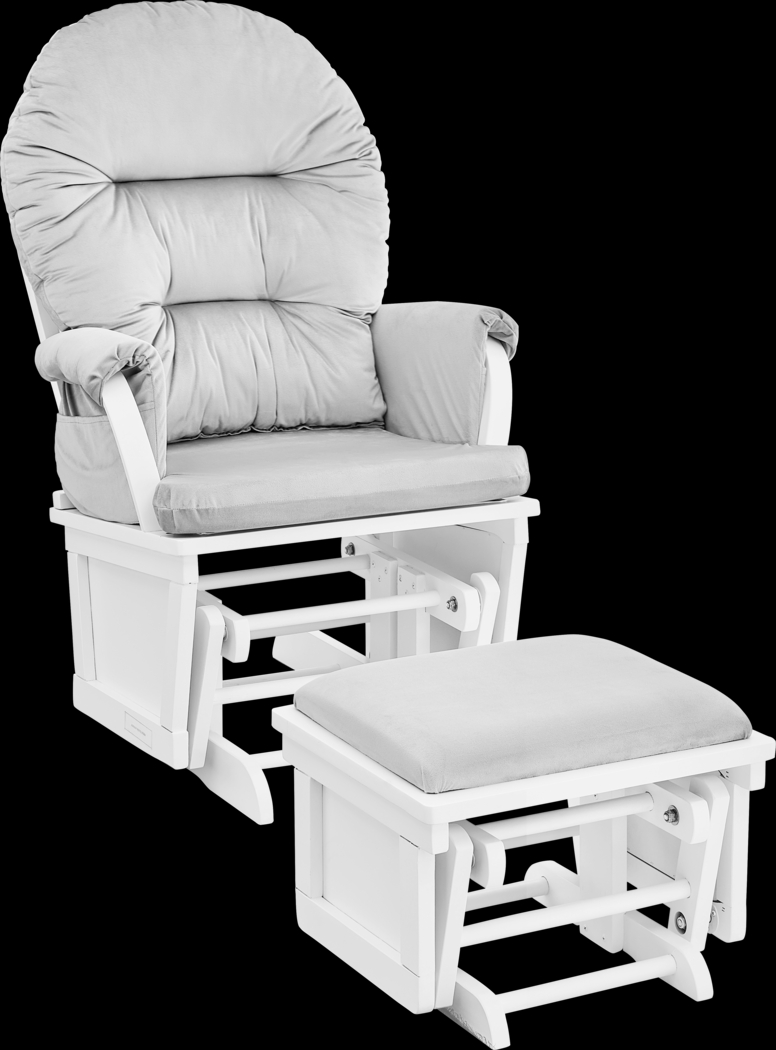 Nursery Faolan Light Gray Glider and Ottoman - Thumbnail - Image 1