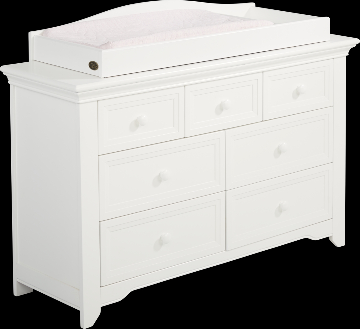 Baby Cache Harborbridge White Dresser with Changing Topper and Pad - Thumbnail - Image 1
