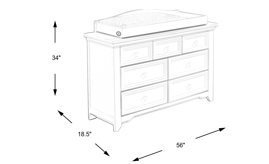 Dimension Image. Please refer to the Dimension Tab on this page for dimension details.