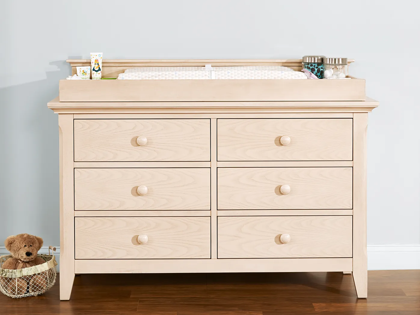 Baby Cache Overland Point Beige Dresser with Changing Topper and Pad - Thumbnail - Image 6