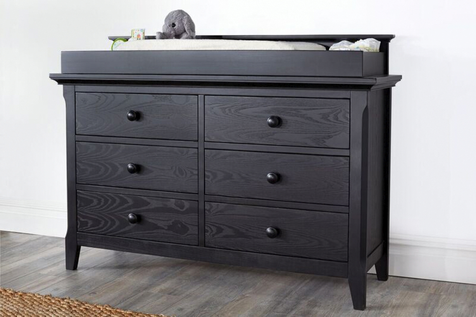 Baby Cache Overland Point Black Dresser with Changing Topper and Pad - Thumbnail - Image 3