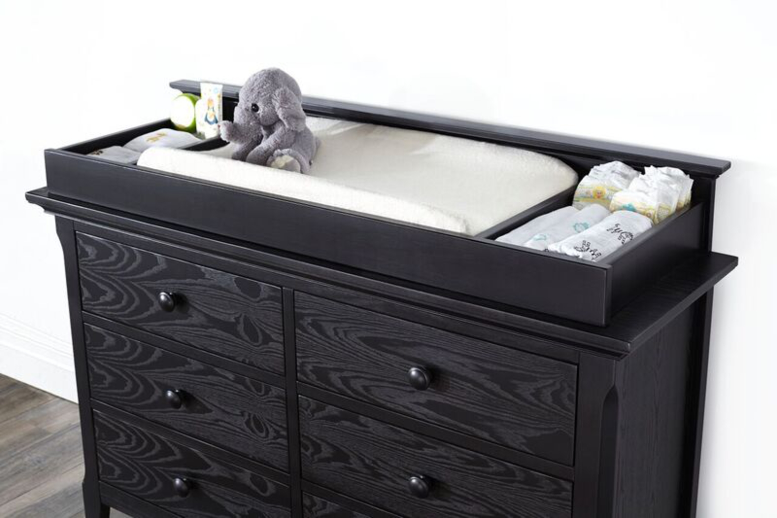 Baby Cache Overland Point Black Dresser with Changing Topper and Pad - Thumbnail - Image 5