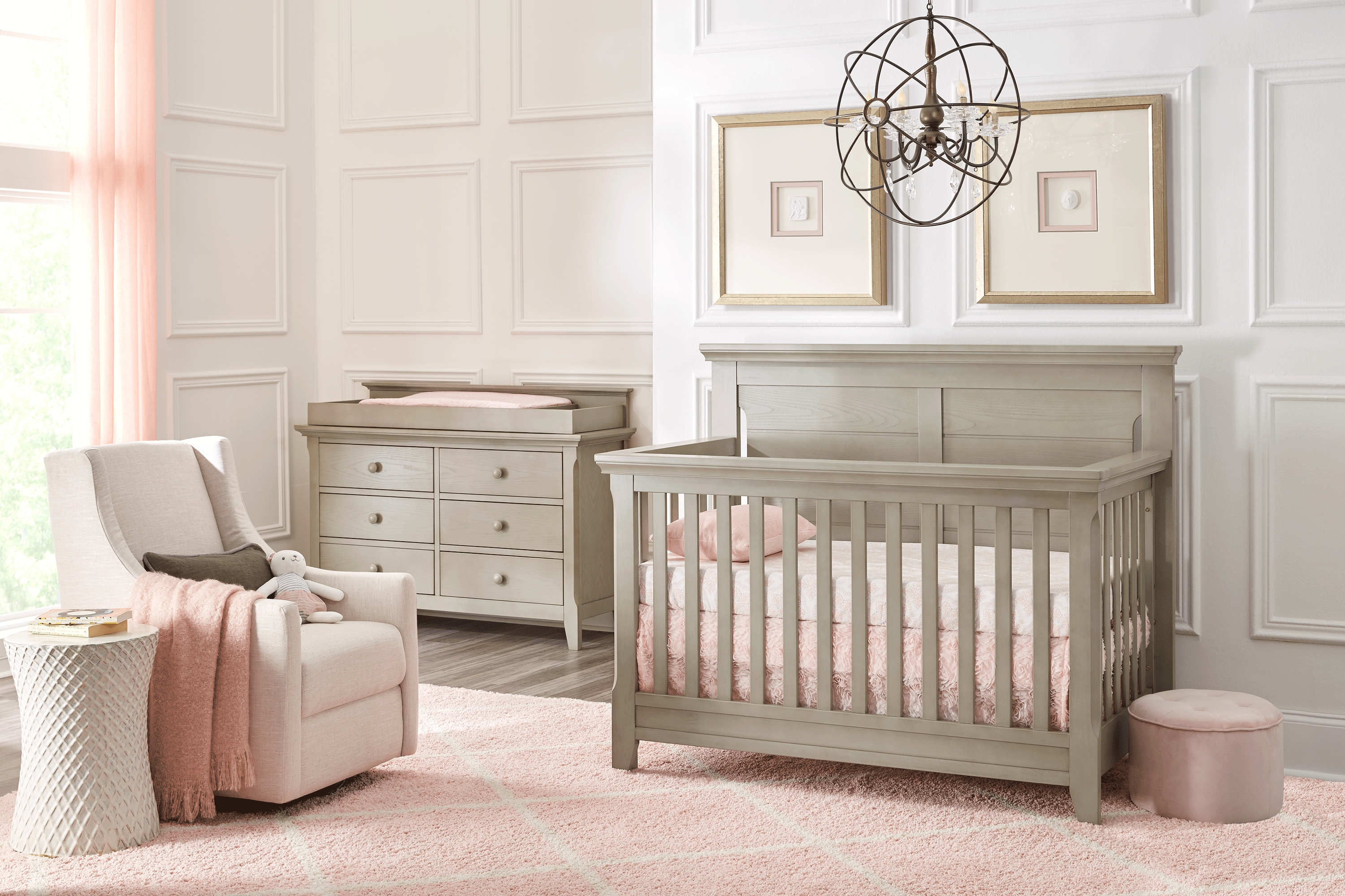 Baby Cache Overland Point Gray Dresser with Changing Topper and Pad - Thumbnail - Image 2