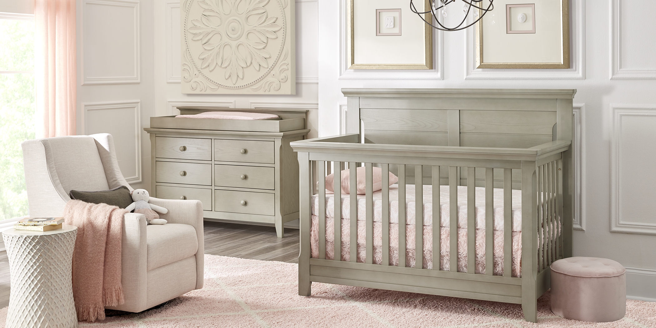 Baby Cache Overland Point Gray 5 Pc Nursery with Toddler Rails - Thumbnail - Image 1