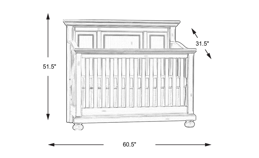 Dimension Image. Please refer to the Dimension Tab on this page for dimension details.