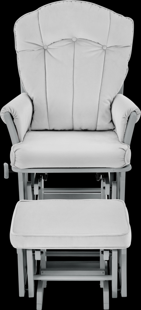 Baby Cache Vanya Light Gray Glider and Ottoman - Thumbnail - Image 2
