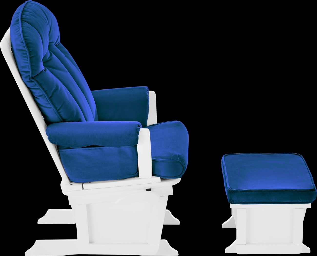 Baby Cache Vanya Navy Glider and Ottoman - Thumbnail - Image 3