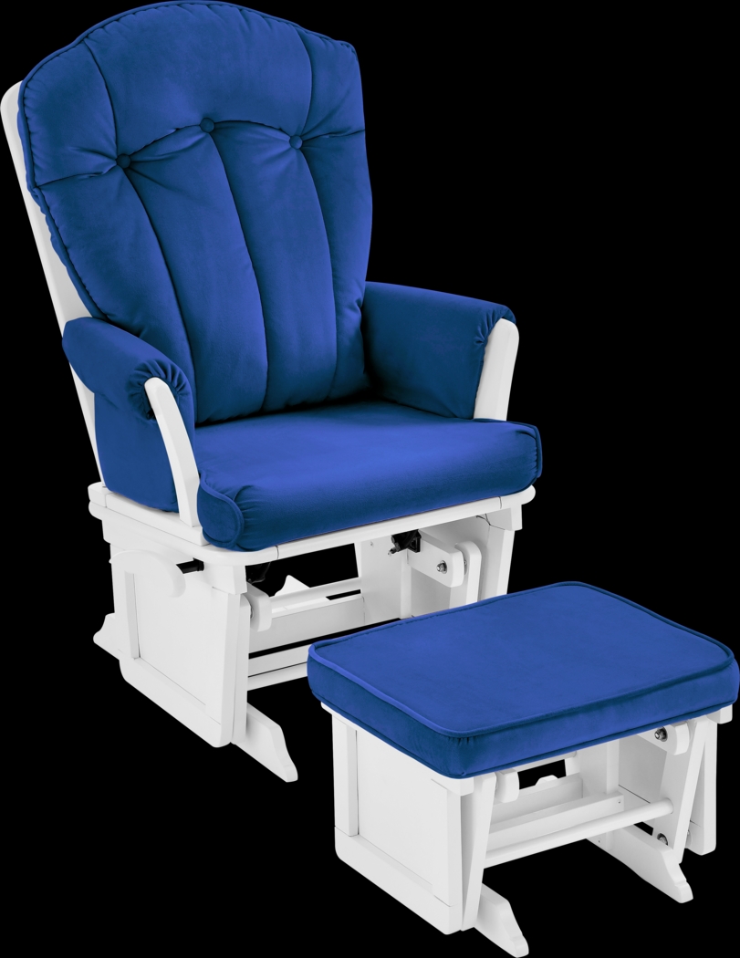 Baby Cache Vanya Navy Glider and Ottoman - Thumbnail - Image 1