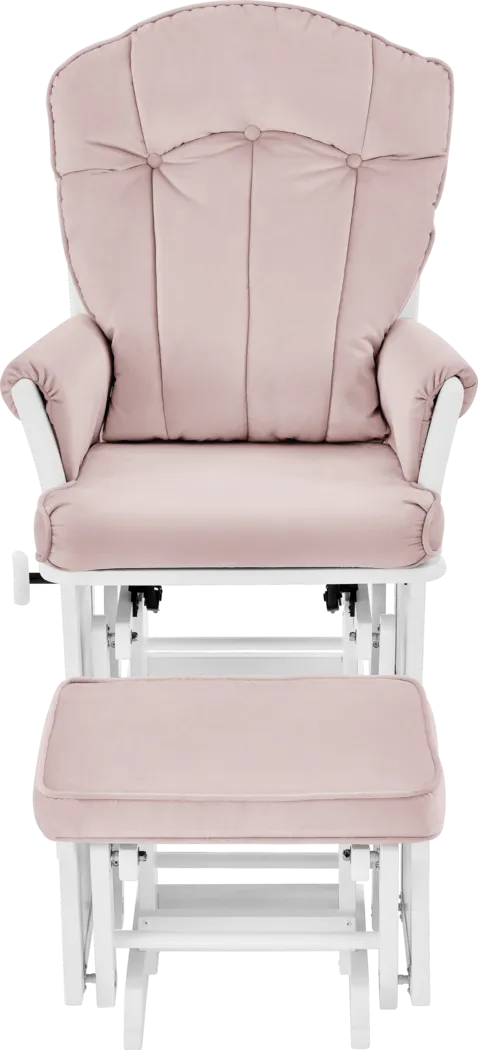 Baby Cache Vanya Pink Glider and Ottoman - Thumbnail - Image 2