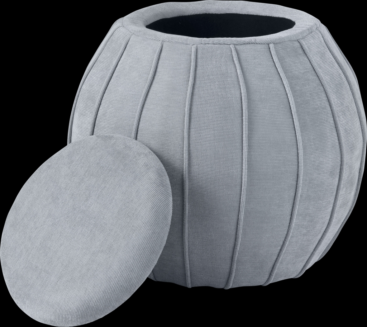 Baccharis Blue/Gray Storage Ottoman - Thumbnail - Image 3