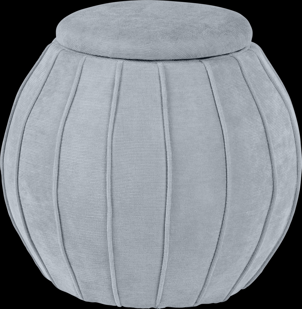 Baccharis Blue/Gray Storage Ottoman - Thumbnail - Image 1