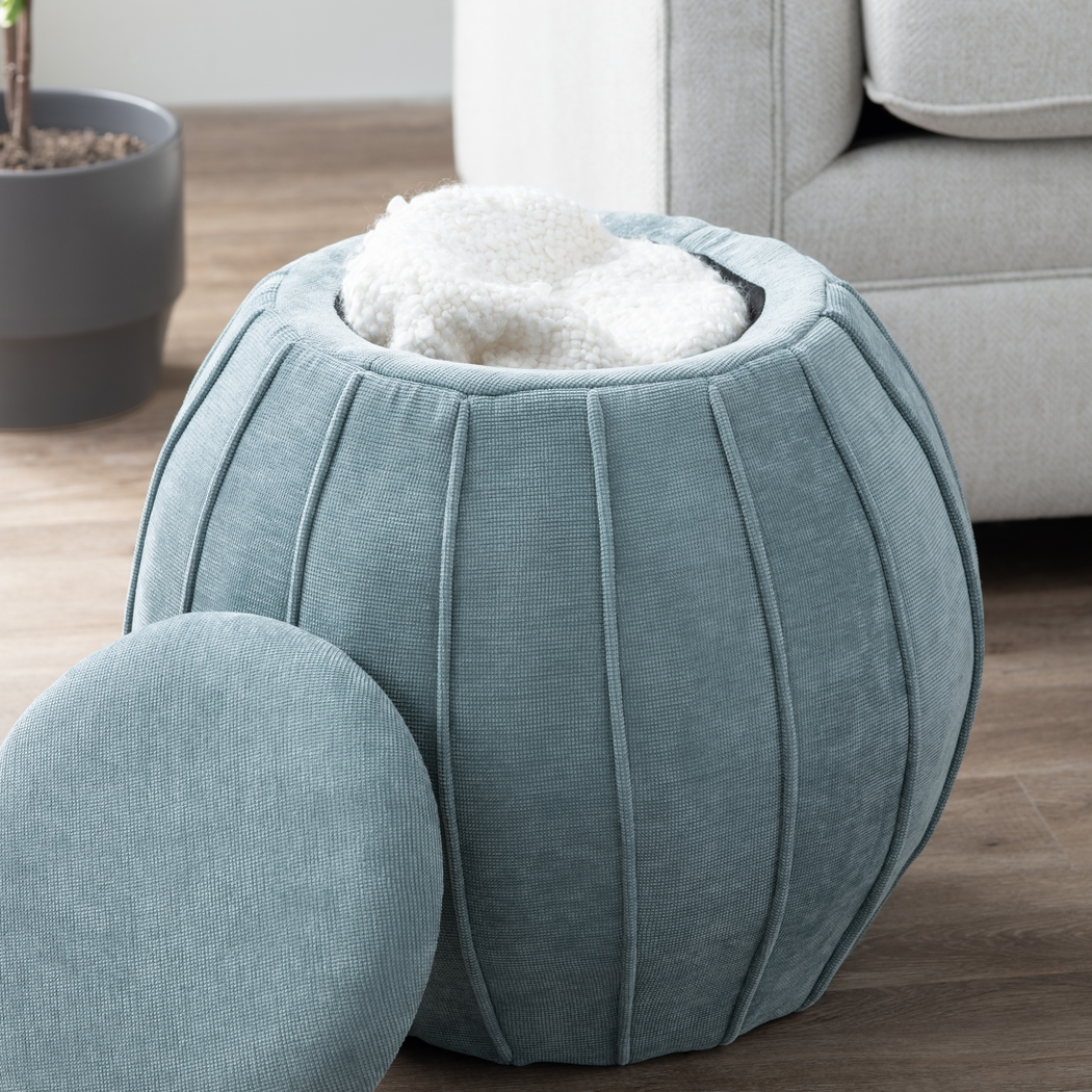 Baccharis Blue Storage Ottoman - Thumbnail - Image 6