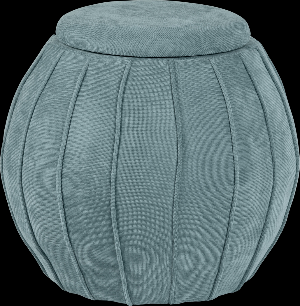 Baccharis Blue Storage Ottoman - Thumbnail - Image 1