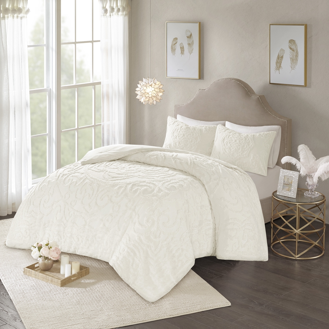 Baccich White 3 Pc Full/Queen Comforter Set - Thumbnail - Image 2
