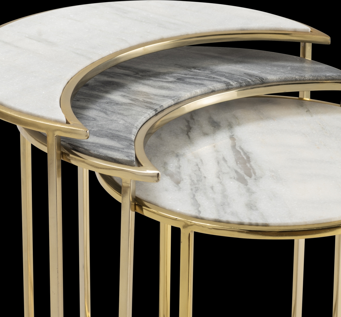 Backbay White Nesting Tables, Set of 3 - Thumbnail - Image 2