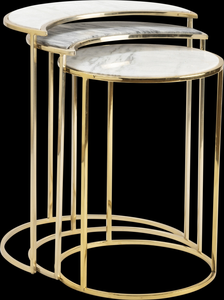 Backbay White Nesting Tables, Set of 3 - Thumbnail - Image 1