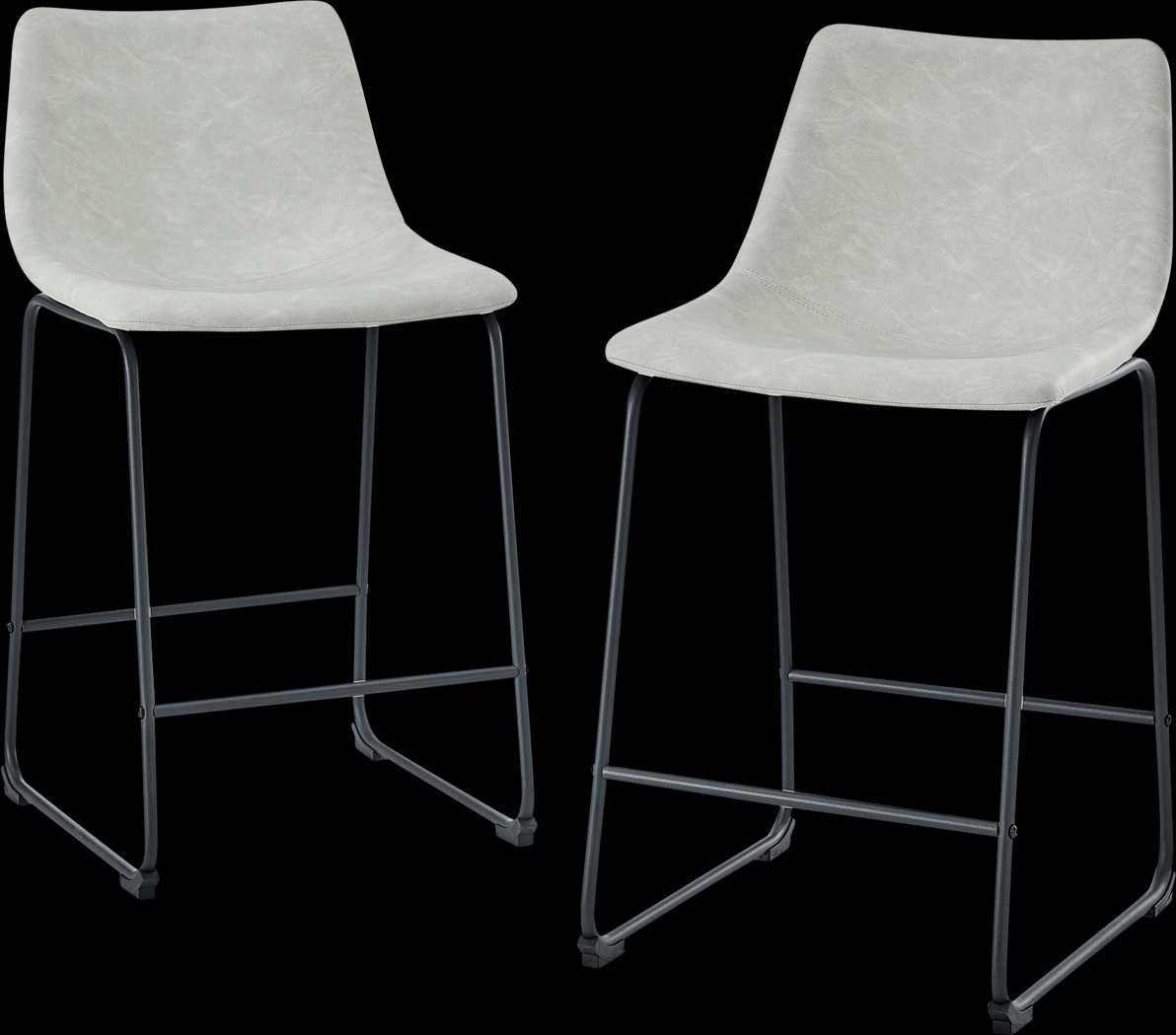 Badenoch Gray Counter Height Stool, Set of 2 - Thumbnail - Image 1