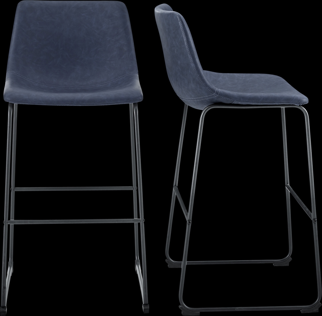 Badenoch Navy Barstool, Set of 2 - Thumbnail - Image 2