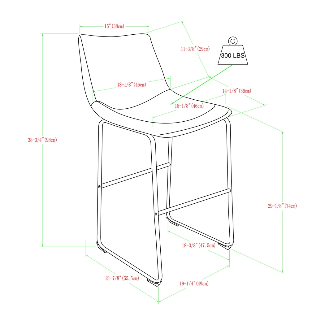 Badenoch Navy Barstool, Set of 2 - Thumbnail - Image 4