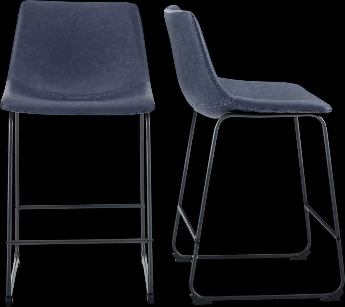 Badenoch Navy Counter Height Stool, Set of 2 - Thumbnail - Image 4