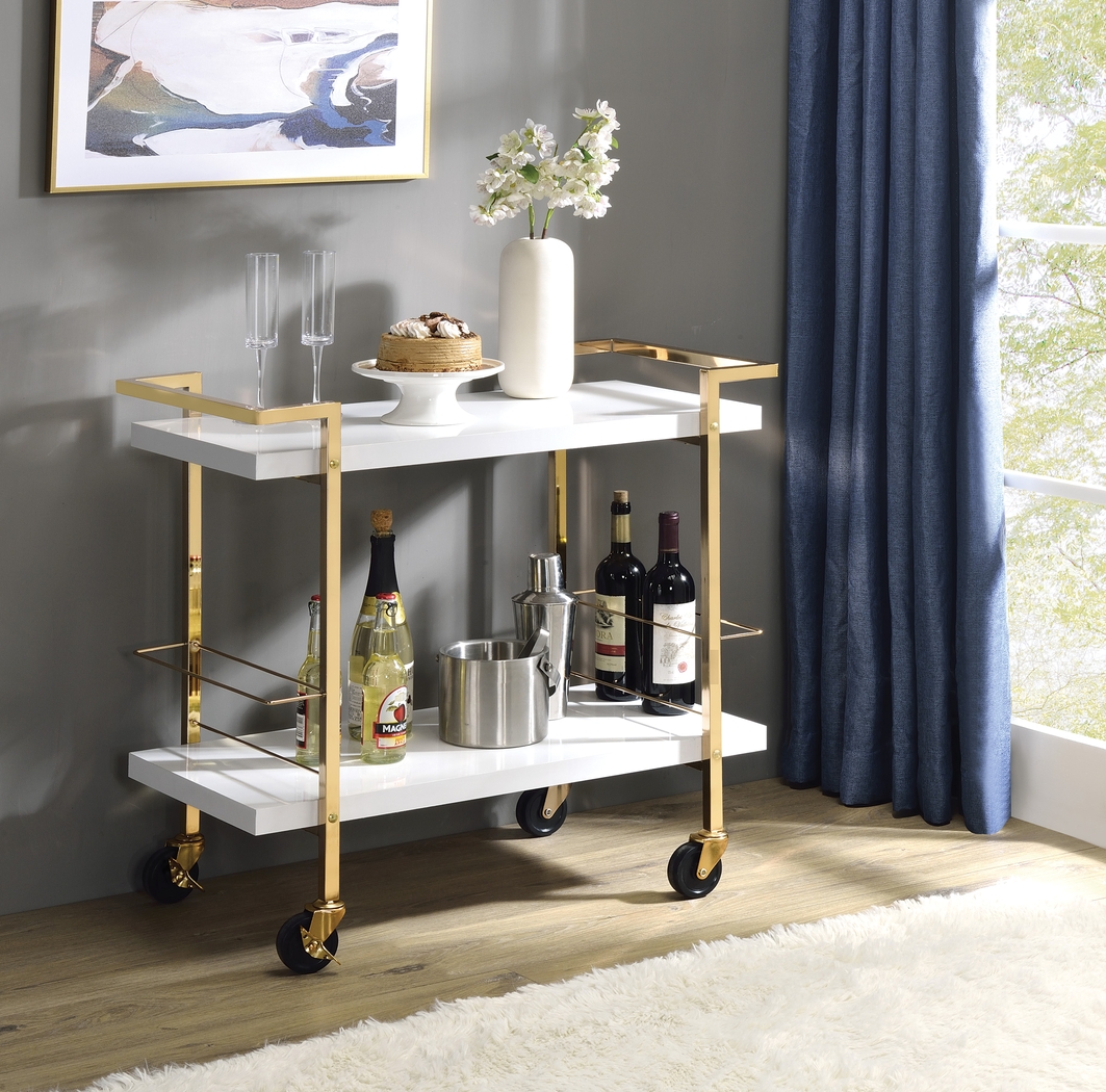 Baffeton White Bar Cart - Thumbnail - Image 3