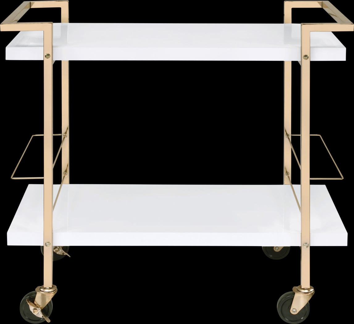 Baffeton White Bar Cart - Thumbnail - Image 4