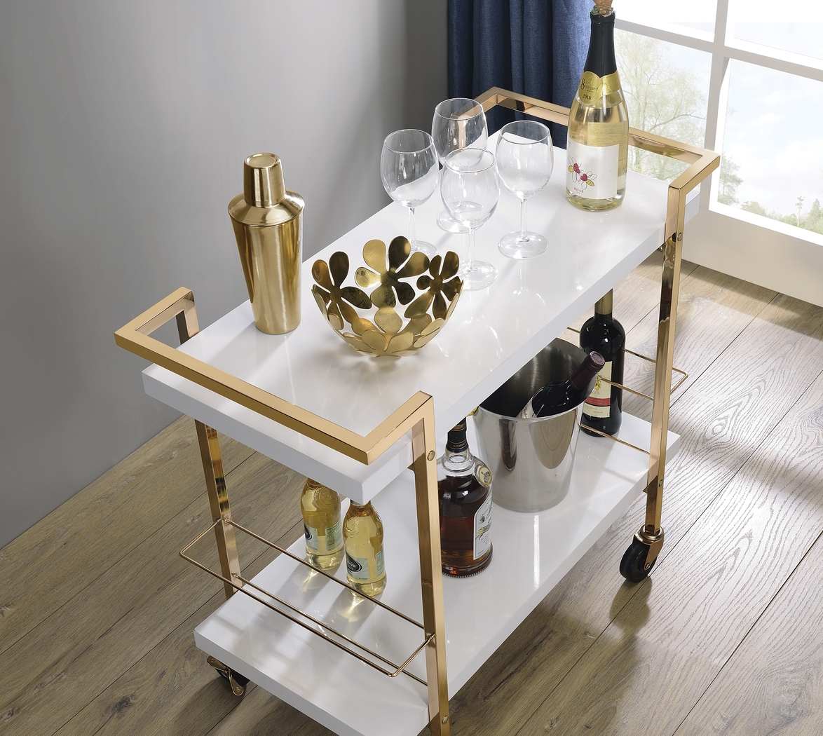 Baffeton White Bar Cart - Thumbnail - Image 5