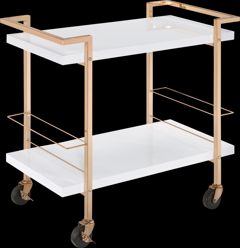 Baffeton White Bar Cart - Thumbnail - Image 1
