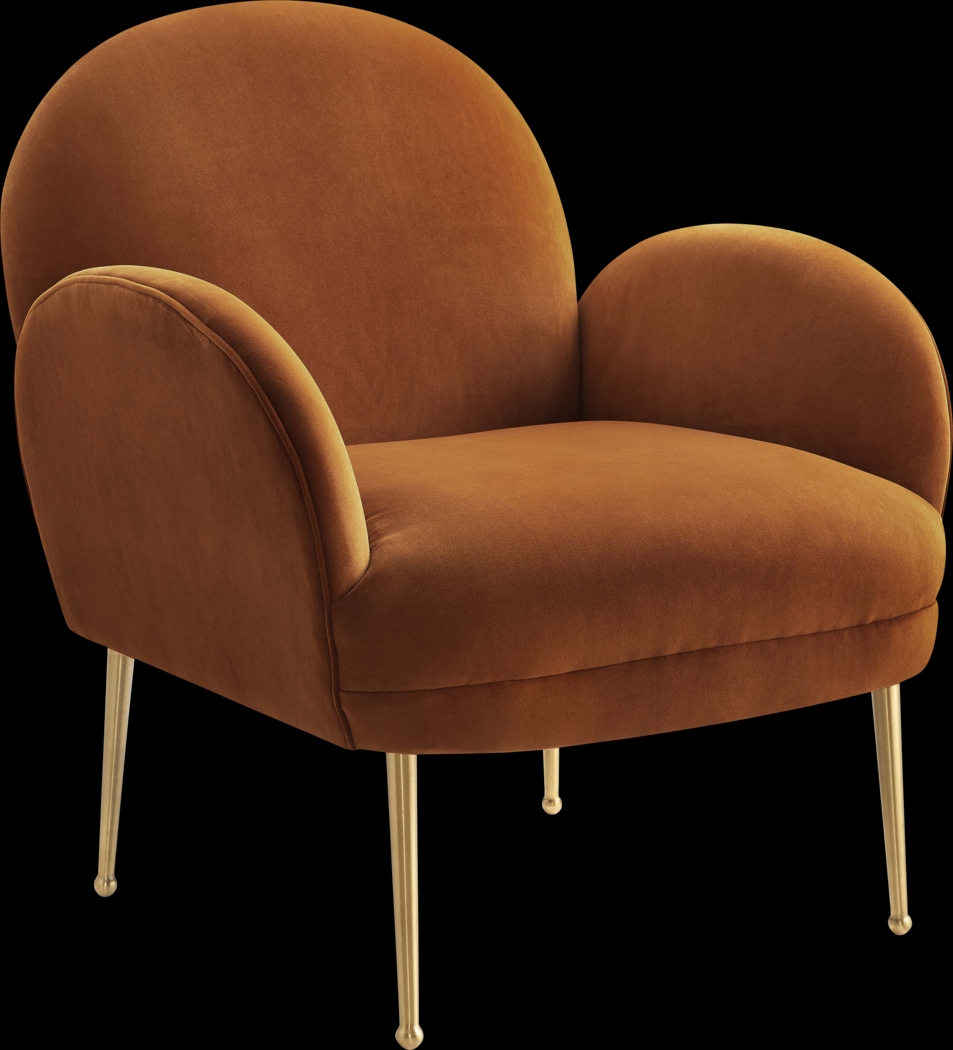 Baffi Cognac Accent Chair - Thumbnail - Image 1
