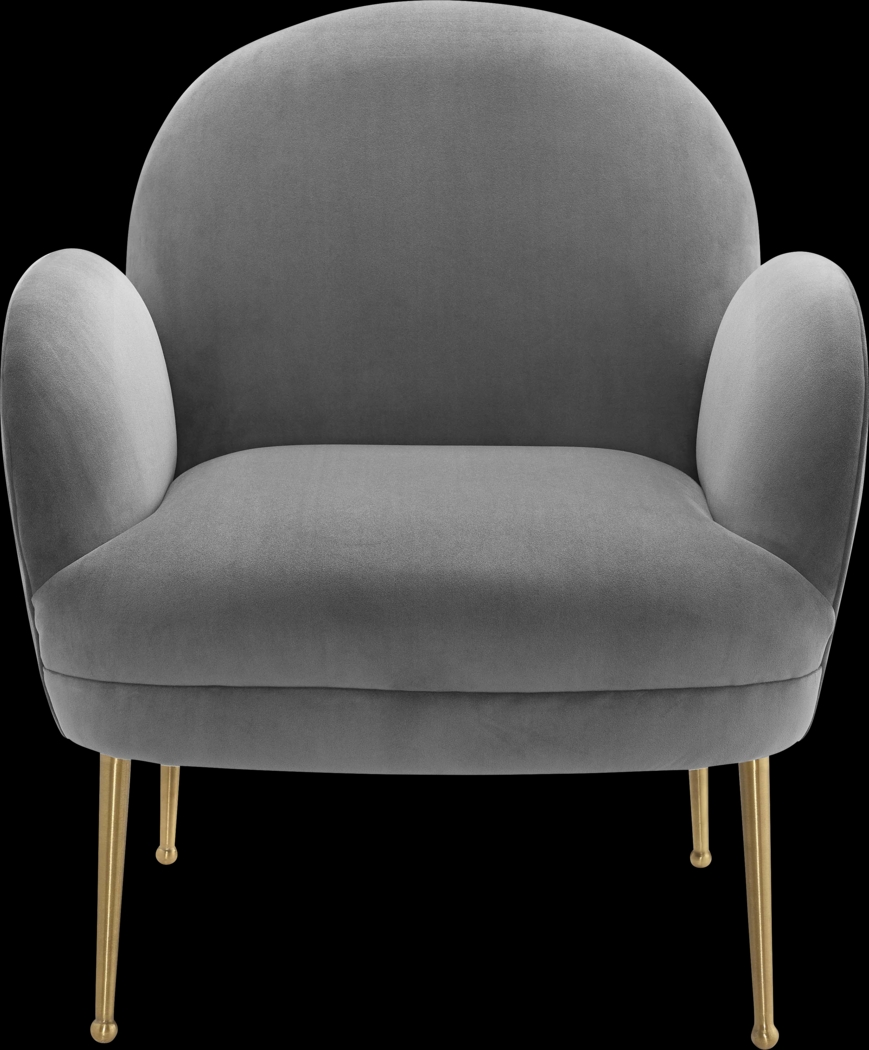 Baffi Gray Accent Chair - Thumbnail - Image 2