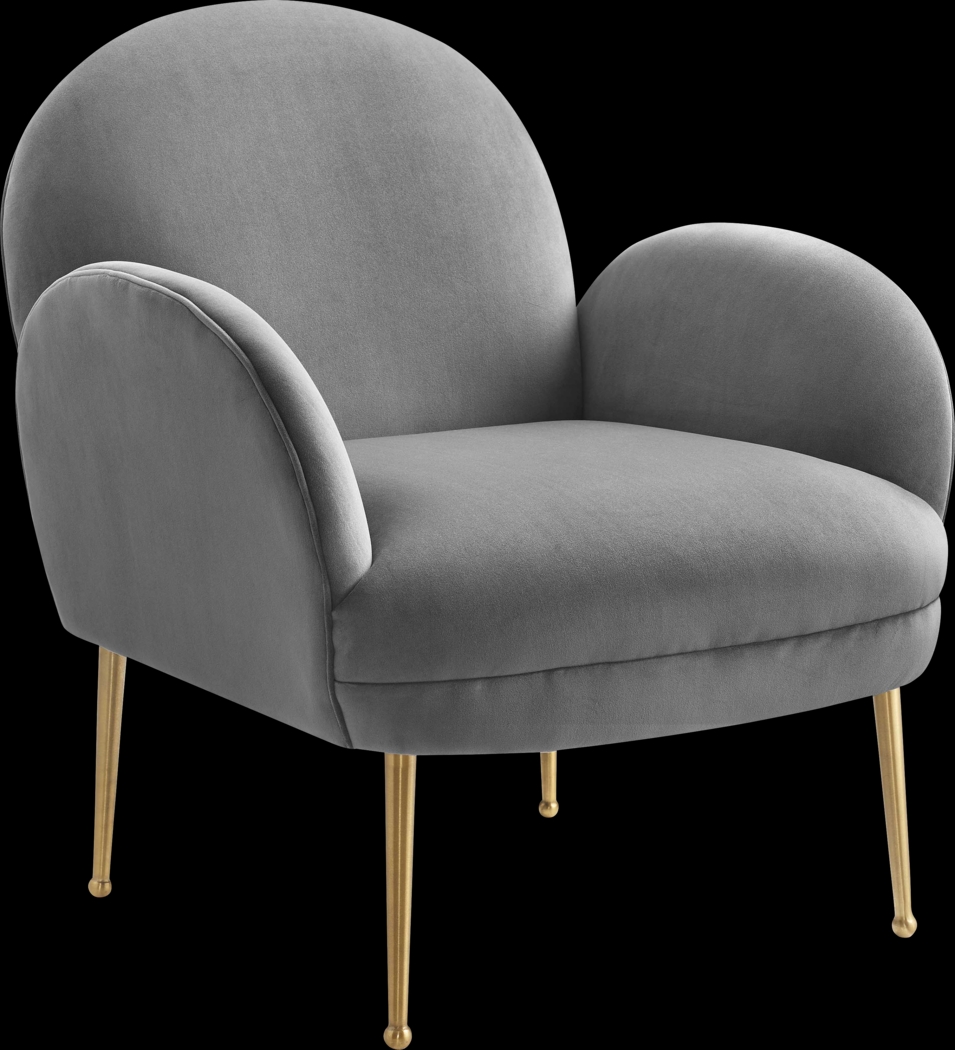 Baffi Gray Accent Chair - Thumbnail - Image 1