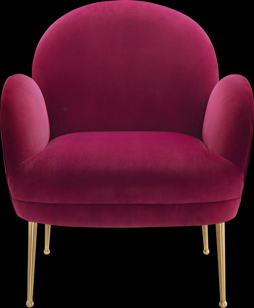 Baffi Plum Accent Chair - Thumbnail - Image 2