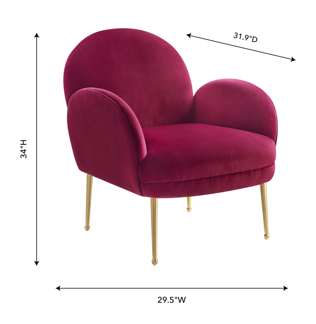 Baffi Plum Accent Chair - Thumbnail - Image 5