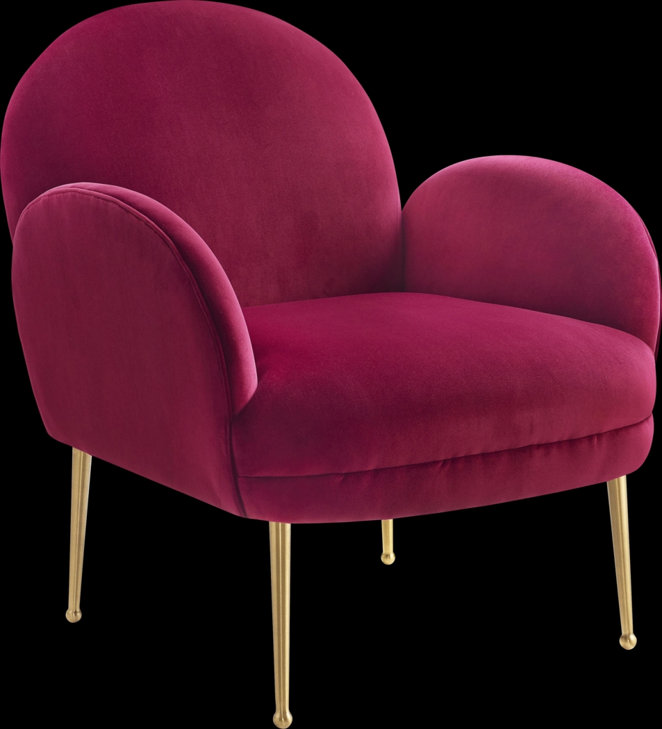 Baffi Plum Accent Chair - Thumbnail - Image 1