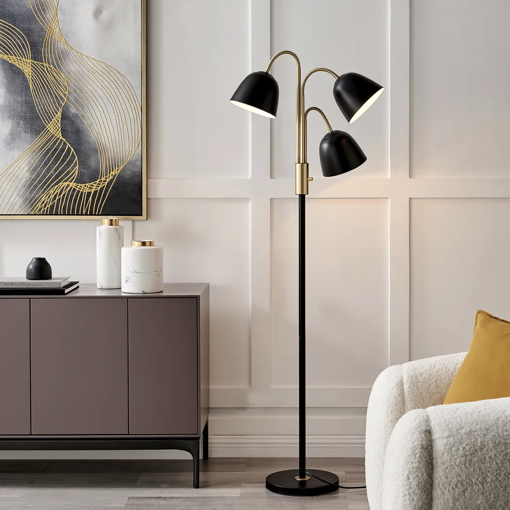 Baffin Point Black Floor Lamp - Thumbnail - Image 2