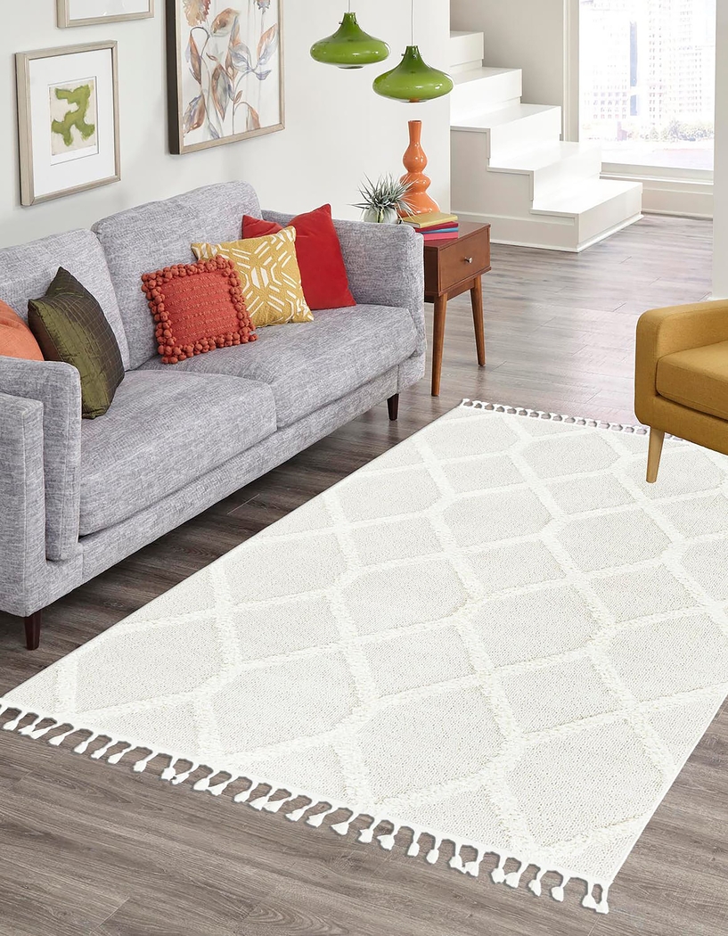 Bahari Ivory 5'3 x 8' Rug - Thumbnail - Image 2