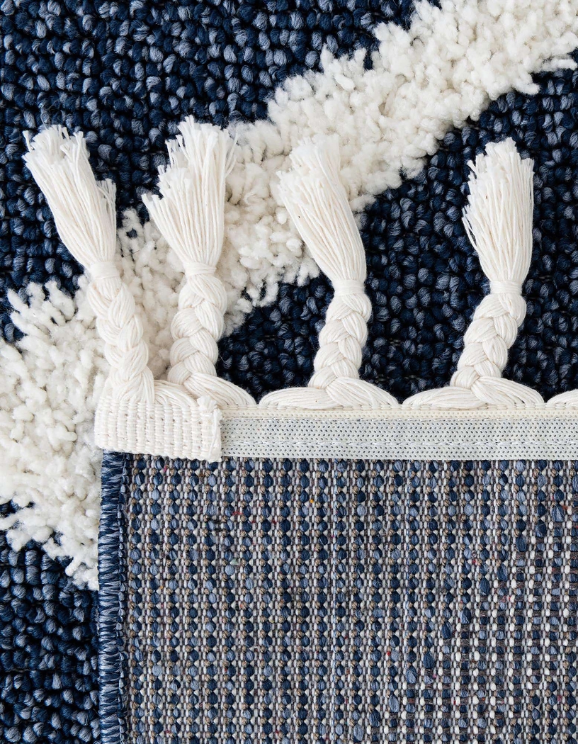 Bahari Navy 5'3 x 8' Rug - Thumbnail - Image 8