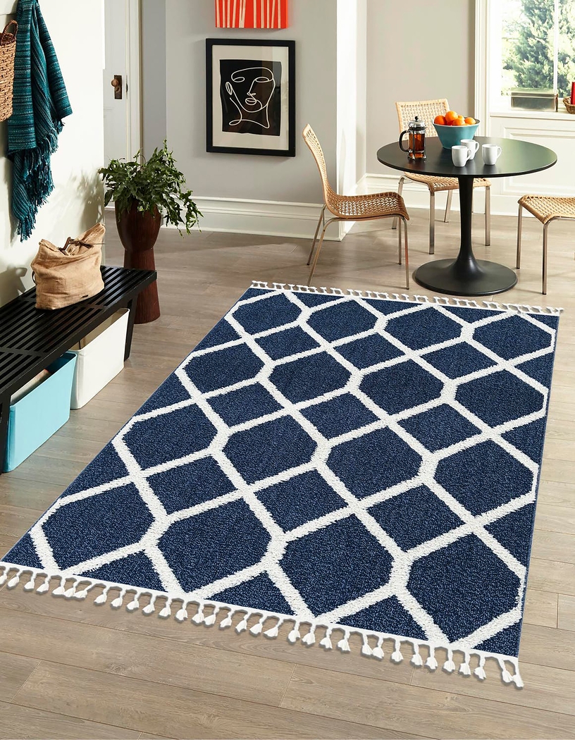 Bahari Navy 9' x 12' Rug - Thumbnail - Image 2
