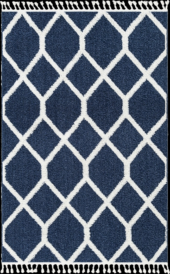 Bahari Navy 9' x 12' Rug - Thumbnail - Image 1