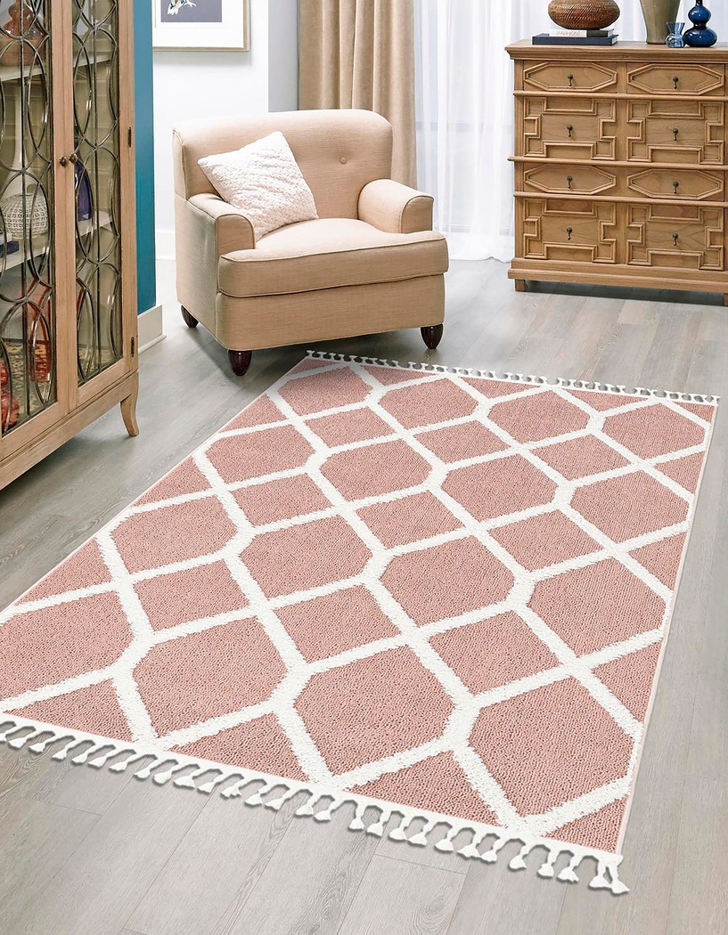 Bahari Pink 5'3 x 8' Rug - Thumbnail - Image 2