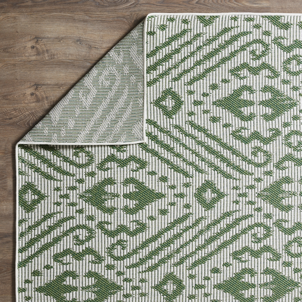 Bahart Green 5'3 x 7'3 Indoor/Outdoor Rug - Thumbnail - Image 9