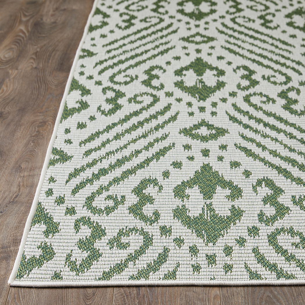 Bahart Green 7'10 x 9'10 Indoor/Outdoor Rug - Thumbnail - Image 11