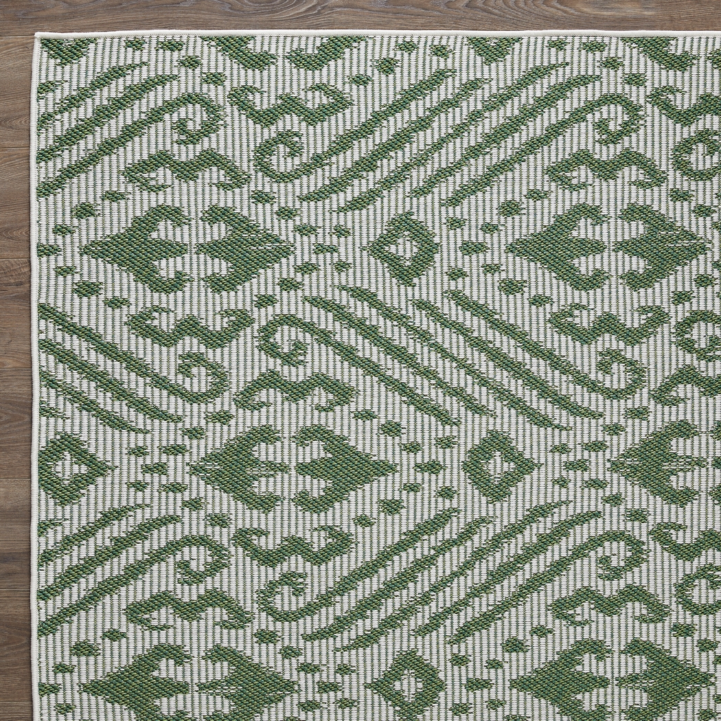 Bahart Green 7'10 x 9'10 Indoor/Outdoor Rug - Thumbnail - Image 6